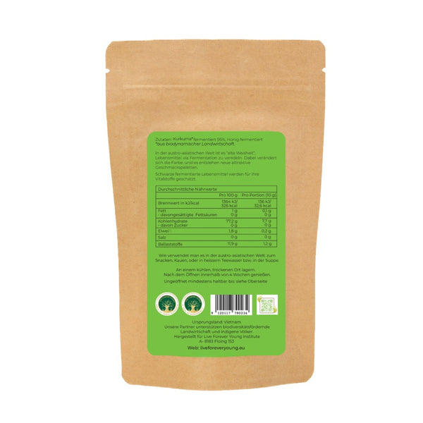 Fermentierte Kurkuma Rueckseite